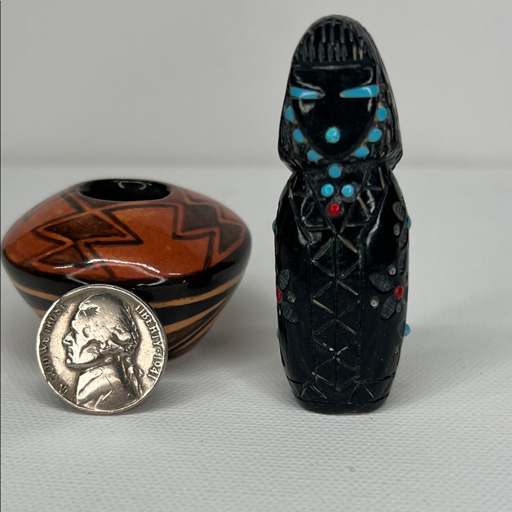 Black stone Maiden Figurine.